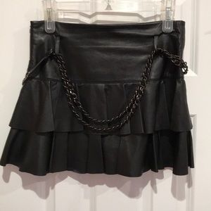 Genuine Italian leather skirt